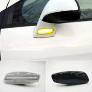 Peugeot / Citroen LED sivuvilkut aaltoefektillä ; Tumma/Kirkas kotelo (2kpl sarja)
