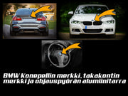 BMW Hamann mustat Merkkisarjat / Konepelti + Takakontti + Ratti / 82mm & 74mm & 45mm