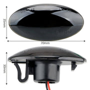 Suzuki Dynaamiset LED sivuvilkut aaltoefektillä ; Tumma/Kirkas kotelo (2kpl sarja)