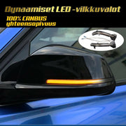 BMW Dynaamiset LED peilien vilkut aaltoefektillä; Kirkas/Tumma kotelo