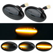 Smart ForTwo / Roadster LED sivuvilkut ; Aaltoefekti ; Tumma/Kirkas (2kpl sarja)