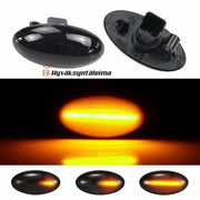 Opel Dynaamiset LED sivuvilkut aaltoefektillä ; Tumma/Kirkas kotelo (2kpl sarja)