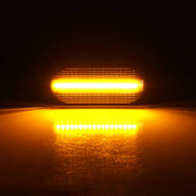 Skoda Octavia / Citigo LED aaltoefekti sivuvilkut ; Tumma/Kirkas kotelo (2kpl sarja)