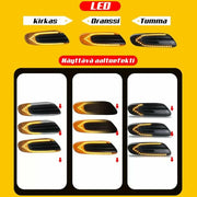 Mini F55 / F56 / F57 Dynaamiset LED sivuvilkut aaltoefektillä ; Tumma/Kirkas kotelo