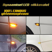 Smart ForTwo (W451) Dynaamiset LED sivuvilkut aaltoefektillä ; Tumma/Kirkas kotelo