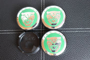 Jaguar Kromi-Vihreät Vannekeskiöt ; 59mm (4kpl sarja)