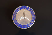 Mercedes-Benz Konepellin Merkki ; Sininen Seppele ; 57mm Lätkä